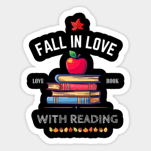 Fall in love with reading Sticker